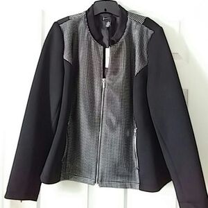 Lane Bryant Black and White Blazer